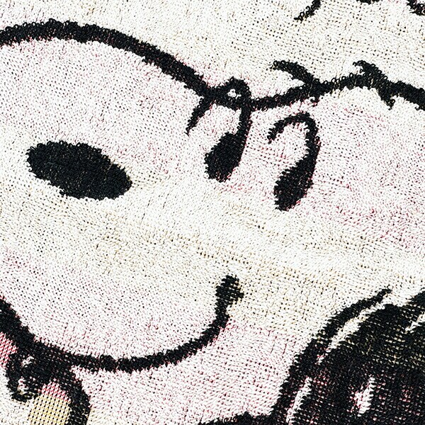 スヌーピー ジャガード ウォッシュタオル ハンカチ PEANUTS 75th 日本製 SNOOPY