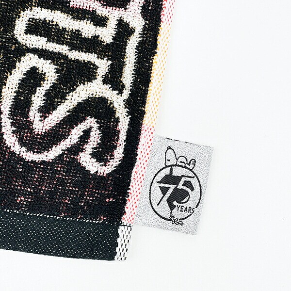 スヌーピー ジャガード ウォッシュタオル ハンカチ PEANUTS 75th 日本製 SNOOPY