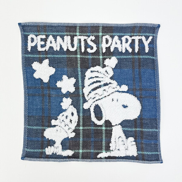 スヌーピー 今治 ミニタオル ブルー 西川 日本製 SNOOPY