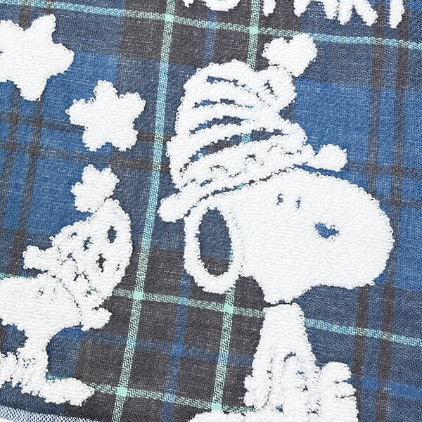 スヌーピー 今治 ミニタオル ブルー 西川 日本製 SNOOPY