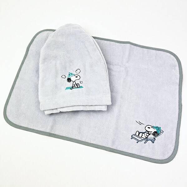 スヌーピー サウナハット 今治タオル SNOOPY グレー 西川