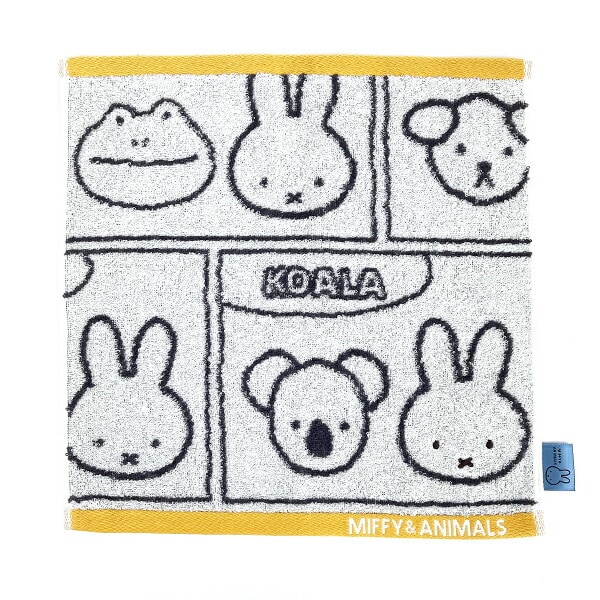 ミッフィー MIFFY & ANIMALS ジャカード ウオッシュタオル アイボリー  (アイボリー)  日本製