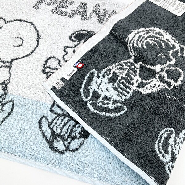 スヌーピー フェイスタオル ホワイト アイスクリーム 今治タオル 西川 日本製 SNOOPY