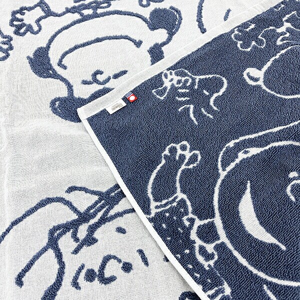 スヌーピー バスタオル ブルー 今治タオル 西川 日本製 SNOOPY