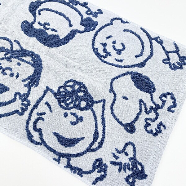 スヌーピー フェイスタオル ブルー 今治タオル 西川 日本製 SNOOPY