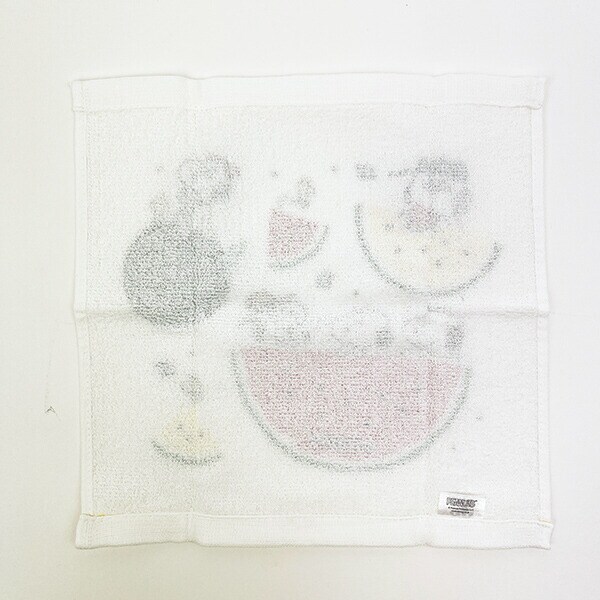 スヌーピー ふんわりガーゼタオル ミニタオル スイカ ハンカチ 西川 SNOOPY