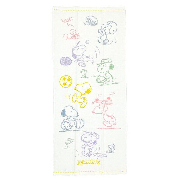 スヌーピー ふんわりガーゼタオル フェイスタオル スポーツ 西川 SNOOPY