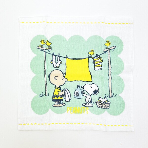 スヌーピー ふんわりガーゼタオル ミニタオル 洗濯 ハンカチ 西川 SNOOPY