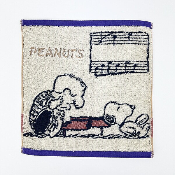 スヌーピー 今治 ミニタオル music 西川 日本製 SNOOPY
