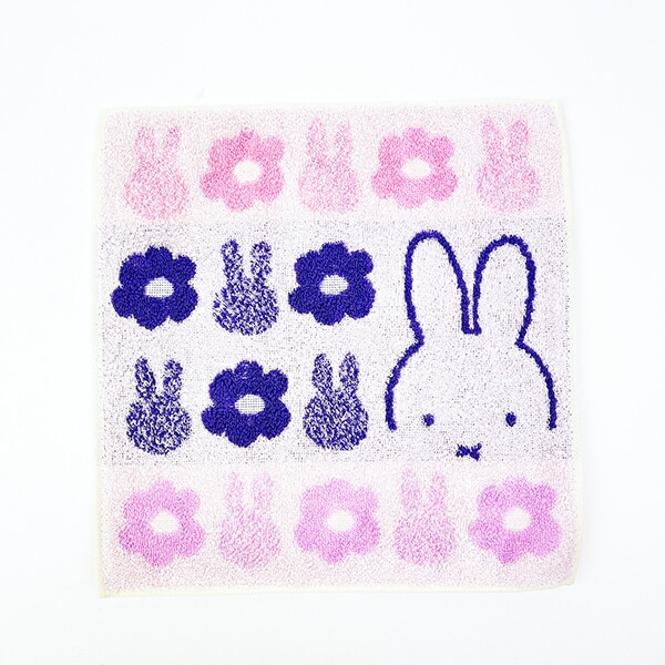 ミッフィー miffy フラワー ミニタオル ピンク ハンカチ 西川