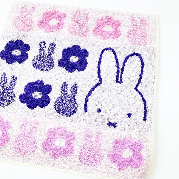 ミッフィー miffy フラワー ミニタオル ピンク ハンカチ 西川