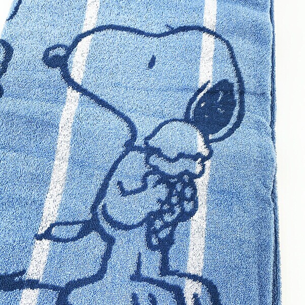 スヌーピー タオルケット（ブルー) 寝具 西川のタオルケット  SNOOPY
