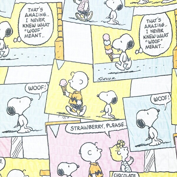 スヌーピー Ice Cream comics クールケット イエロー ひんやり SNOOPY 寝具 西川