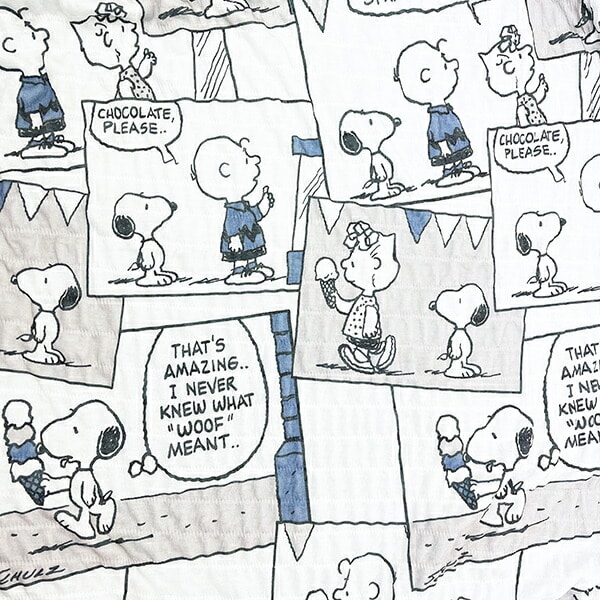 スヌーピー Ice Cream comics クールハーフケット グレー ひんやり SNOOPY 寝具 西川