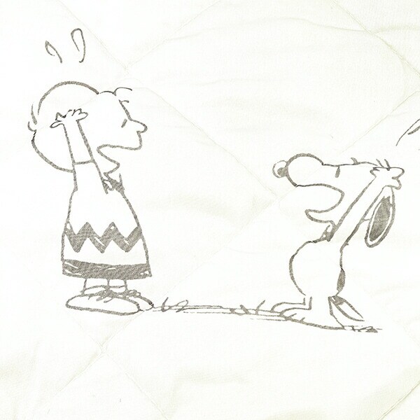 スヌーピー Happiness ピローパッド 63×43cm グレー 寝具 SNOOPY 西川