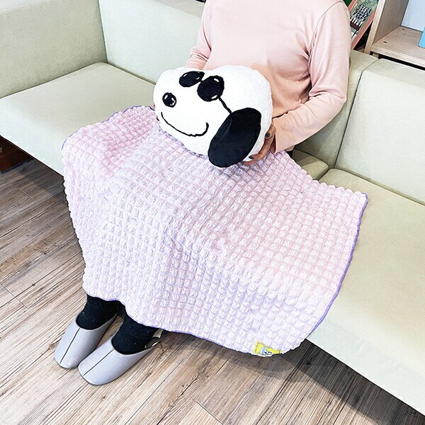 スヌーピー ジョー・クール クッションinブランケット ピンク 寝具 SNOOPY 西川
