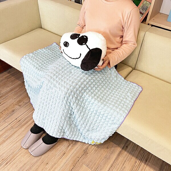 スヌーピー ジョー・クール クッションinブランケット ブルー 寝具 SNOOPY 西川