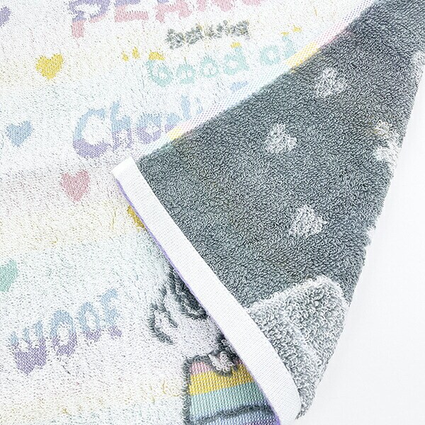 スヌーピー ウォッシュタオル ホワイト レインボー 西川 日本製 SNOOPY