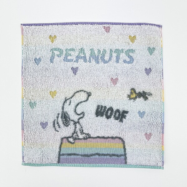 スヌーピー Feelin’groovy ミニタオル ホワイト 西川 SNOOPY
