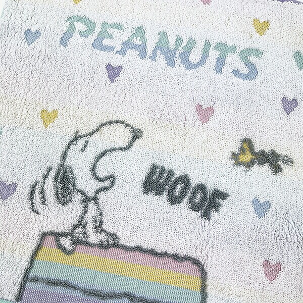 スヌーピー Feelin’ｇroovy ミニタオル ホワイト 西川 SNOOPY