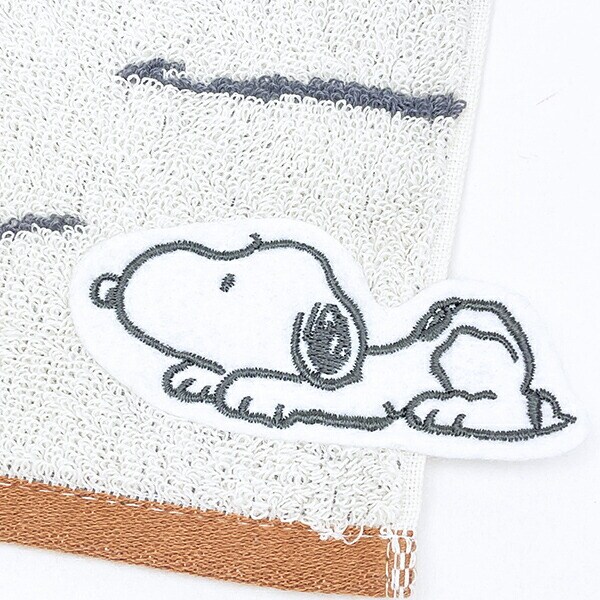 スヌーピー ミニタオル Swing ベージュ ハンカチ 西川 SNOOPY