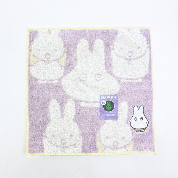 ミッフィー miffy ミニタオル おばけごっこ ラベンダー ハンカチ 西川