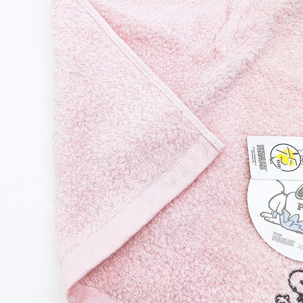 スヌーピー PEANUTS 75th かるわた フェイスタオル ピンク 今治 日本製 西川 SNOOPY