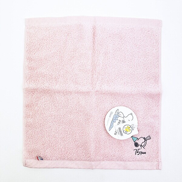 スヌーピー PEANUTS 75th かるわた ウォッシュタオル ピンク 今治 日本製 西川 SNOOPY