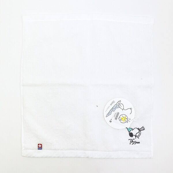 スヌーピー PEANUTS 75th かるわた ウォッシュタオル ホワイト 今治 日本製 西川 SNOOPY