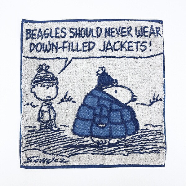 スヌーピー ミニタオル グレー ハンカチ 西川 SNOOPY