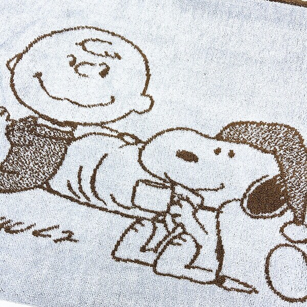スヌーピー のびのびタオルピローケース ブルー 枕カバー SNOOPY