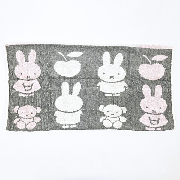 ミッフィー miffy のびのびタオルピローケース ボリス グレー 西川