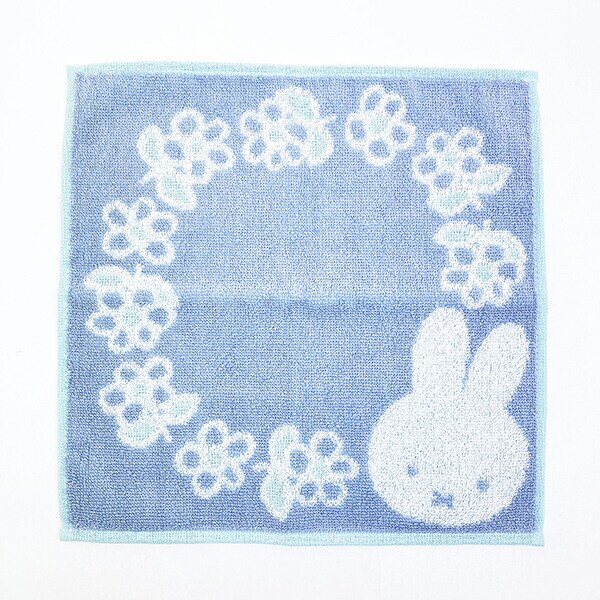 ミッフィー miffy ミニタオル リース ブルー ハンカチ