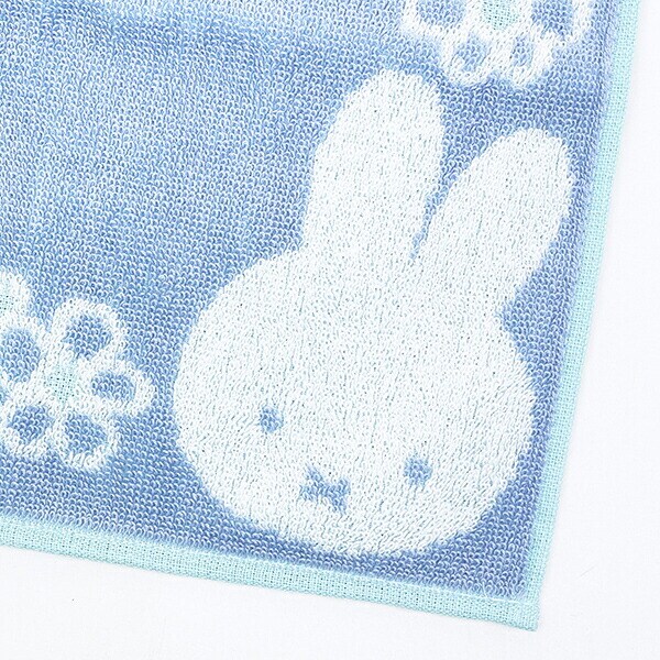 ミッフィー miffy ミニタオル リース ブルー ハンカチ