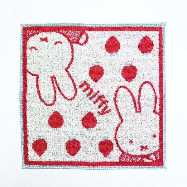 ミッフィー miffy ミニタオル ストロベリー レッド ハンカチ