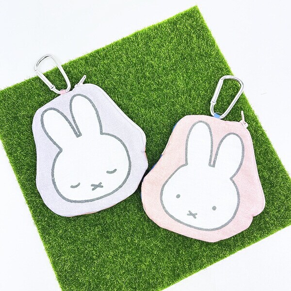 ミッフィー miffy タオルポーチ フェイス ピンク