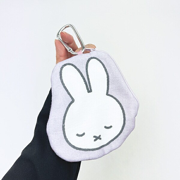 ミッフィー miffy タオルポーチ スリープ パープル