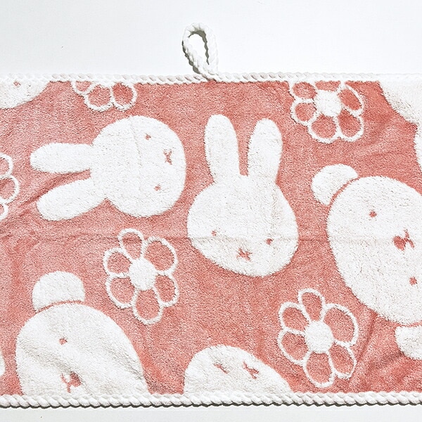 ミッフィー miffy フラワー フェイスタオル ピンク