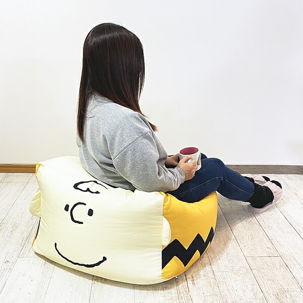 スヌーピー チャーリーブラウン ビーズクッション(M) インテリア SNOOPY