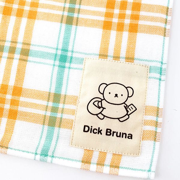 ミッフィー ボリス チェックハンカチタオル ハンドタオル オレンジ