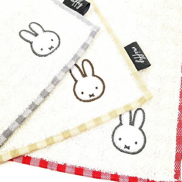 ミッフィー miffy ガーゼギンガムハンカチ (グレー) ベビー