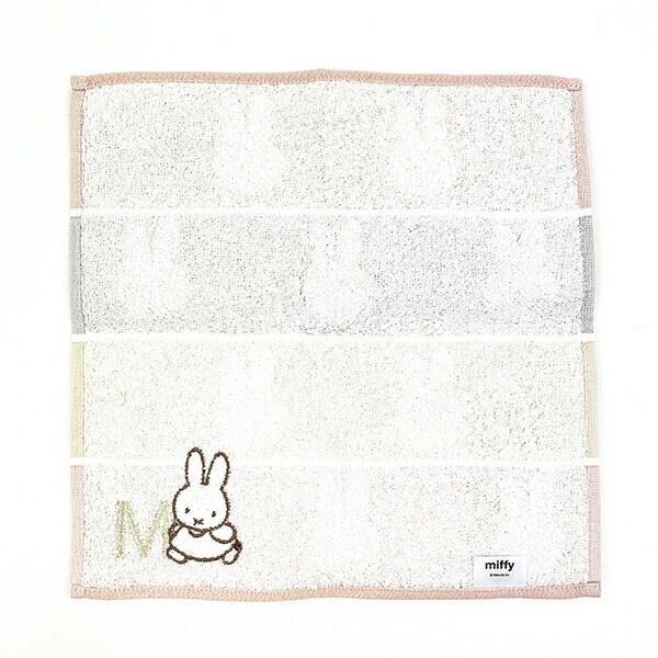 ミッフィー miffy イニシャルハンカチ(M) ピンク