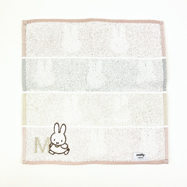 ミッフィー miffy イニシャルハンカチ(K) ピンク