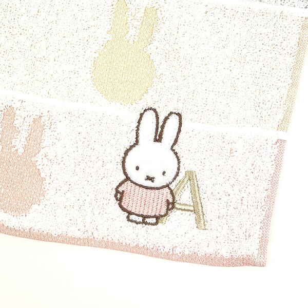 ミッフィー miffy イニシャルハンカチ(A) ピンク