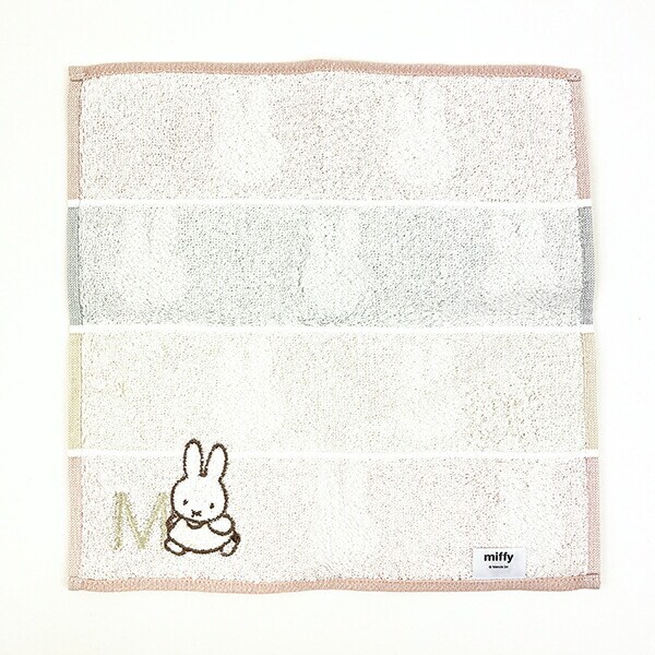 ミッフィー miffy イニシャルハンカチ(A) ピンク
