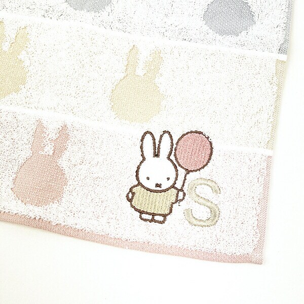 ミッフィー miffy イニシャルハンカチ(S) ピンク