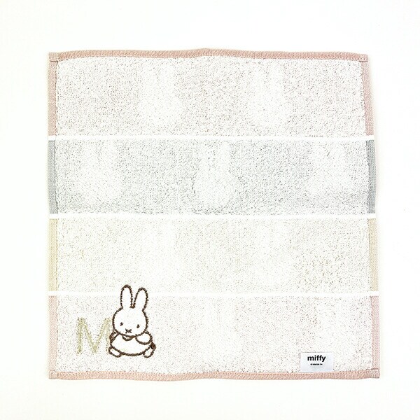 ミッフィー miffy イニシャルハンカチ(S) ピンク