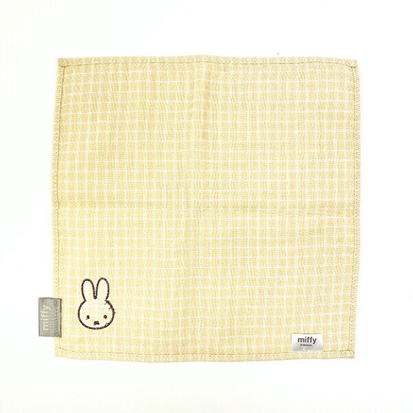 ミッフィー miffy ハンカチ (ベージュ) チェックシリーズ