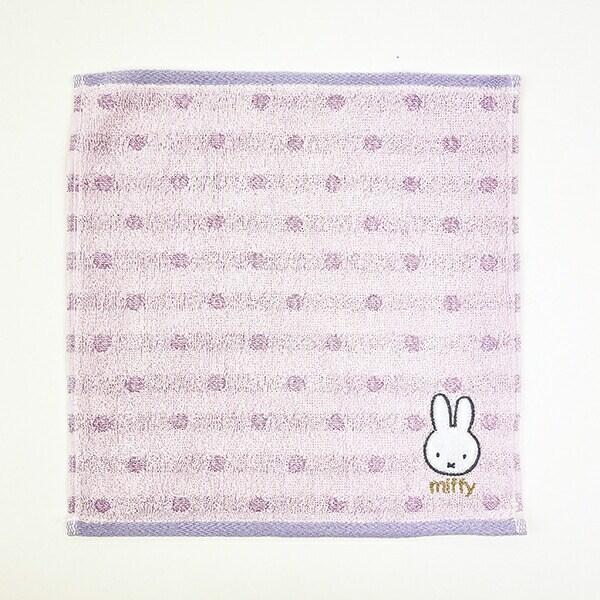ミッフィー miffy きらきら ミニタオル (パープル) ハンカチ