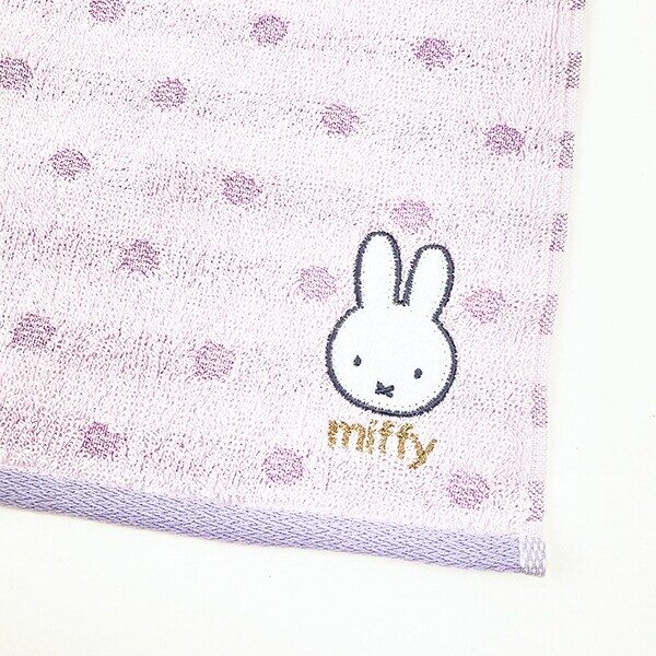 ミッフィー miffy きらきら ミニタオル (パープル) ハンカチ